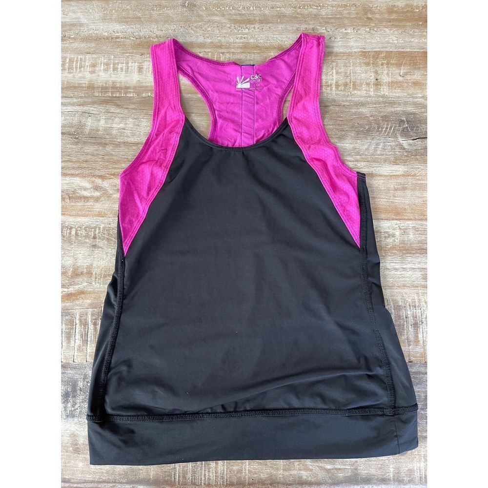 C&C  pink black block Sport Tank Top